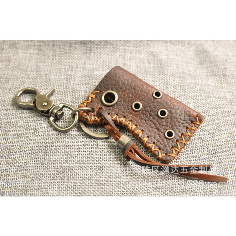 Wholesale Cowhide Lighter Leather Case Keychain
